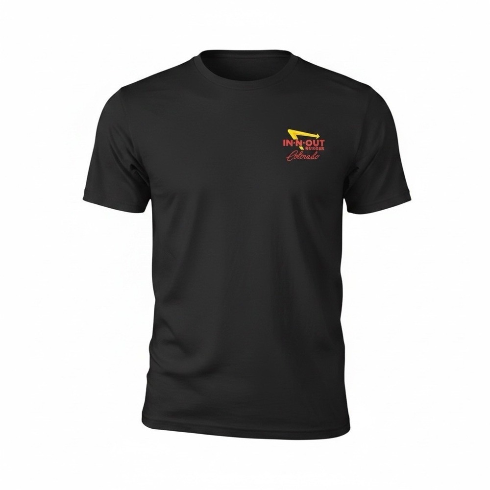 In-N-Out Colorado Short Sleeve Black Graphic T-shirt Men's XL Fast Food Street